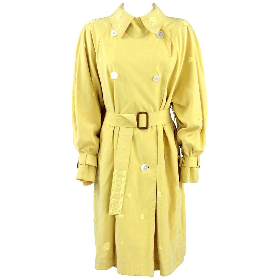 1980s Hermès yellow Raincoat