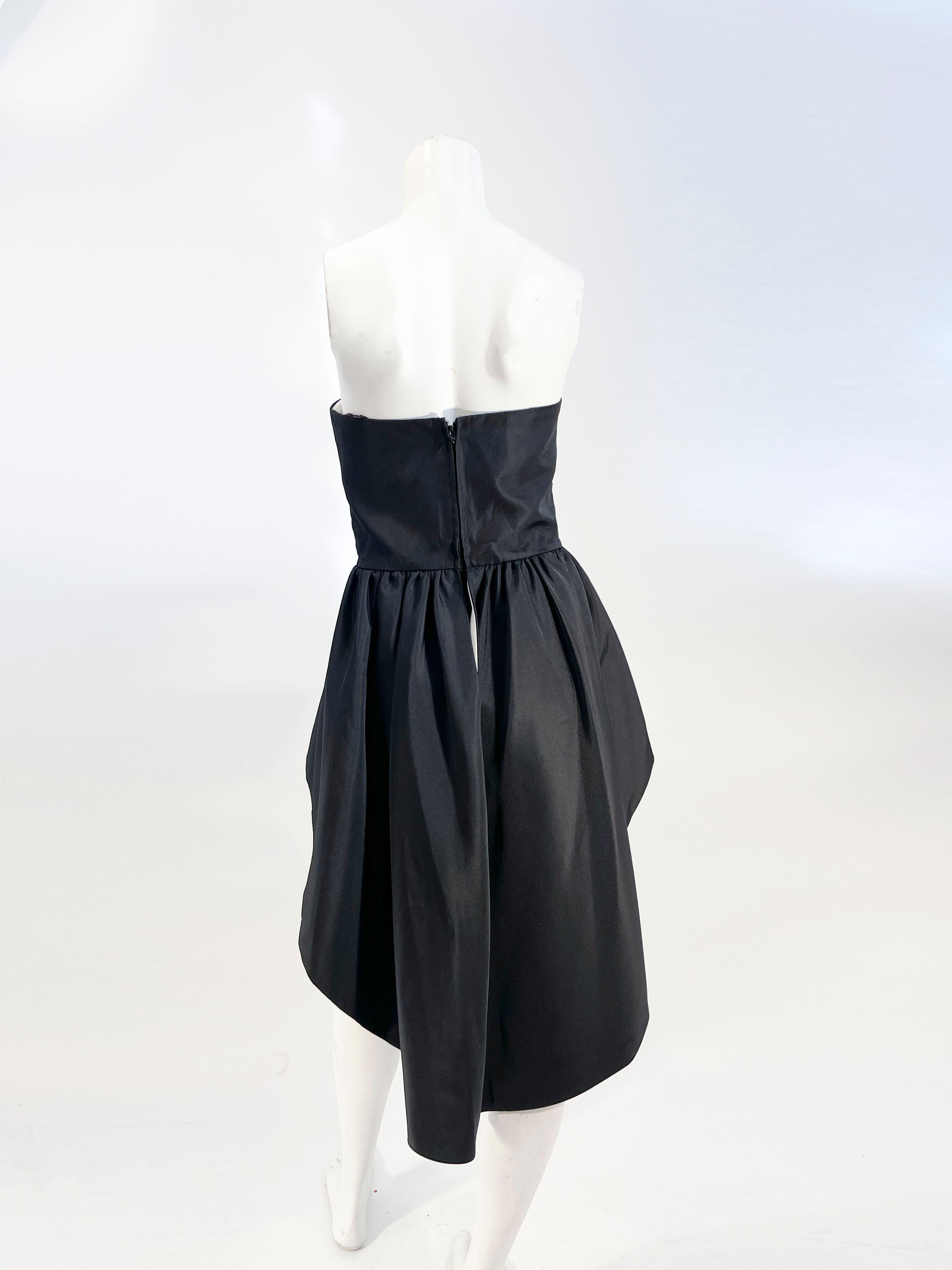Conjunto de vestido de cóctel blanco y negro de los años 80 Hey Waltzer para Darcy en venta 2