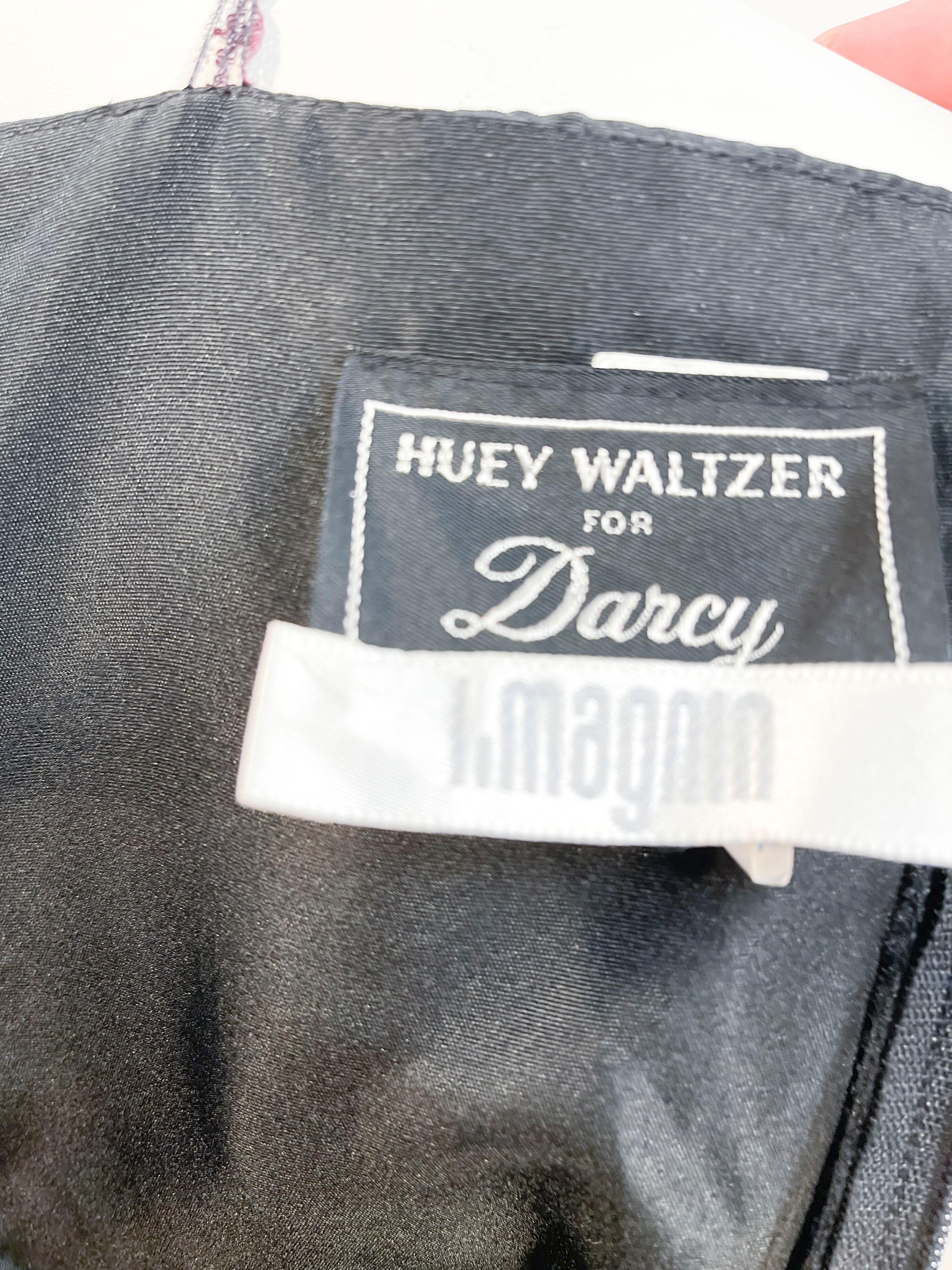 Conjunto de vestido de cóctel blanco y negro de los años 80 Hey Waltzer para Darcy en venta 3