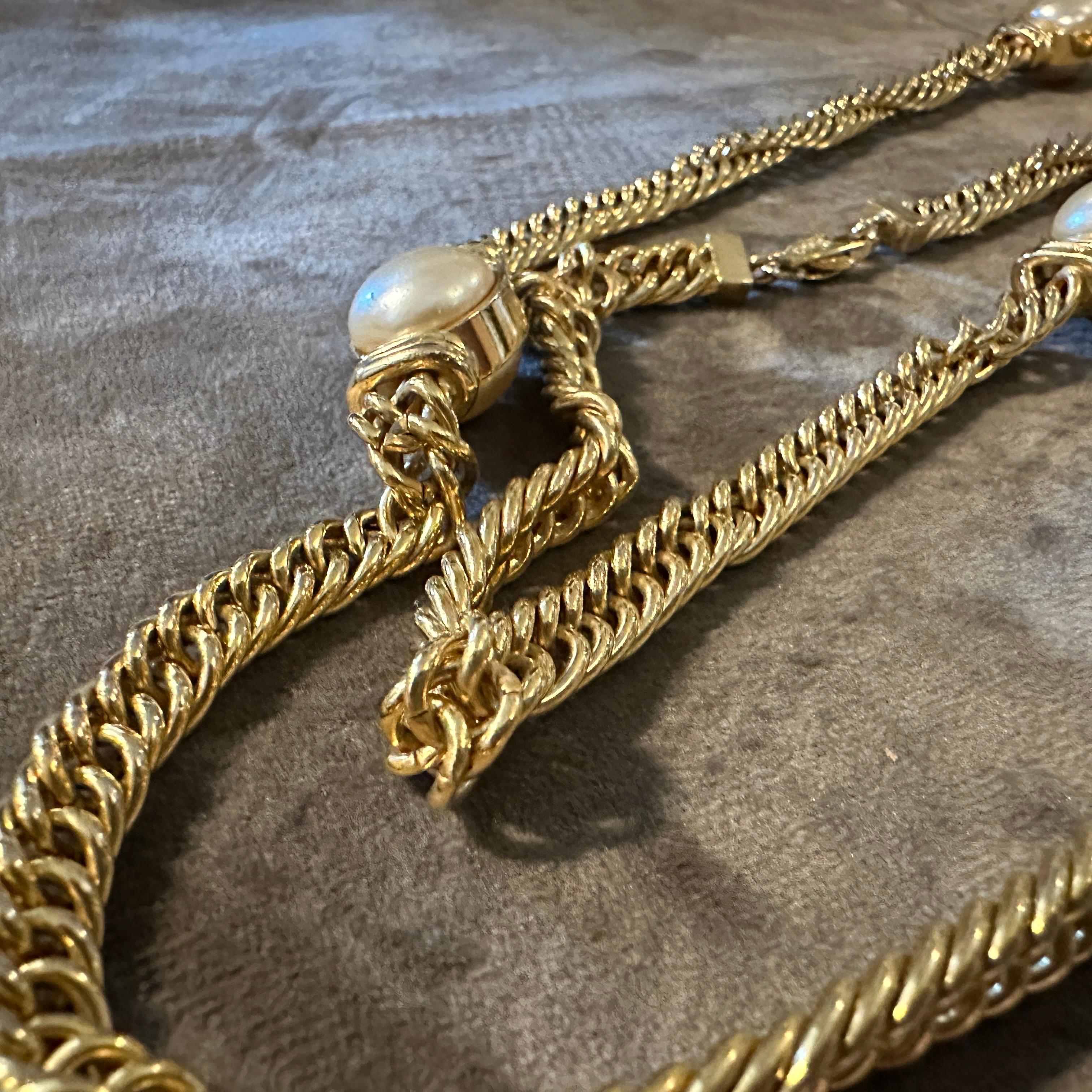 Joyería de fantasía de alta calidad de los años 80 Cadena italiana de Bijoux Cascio en venta 9