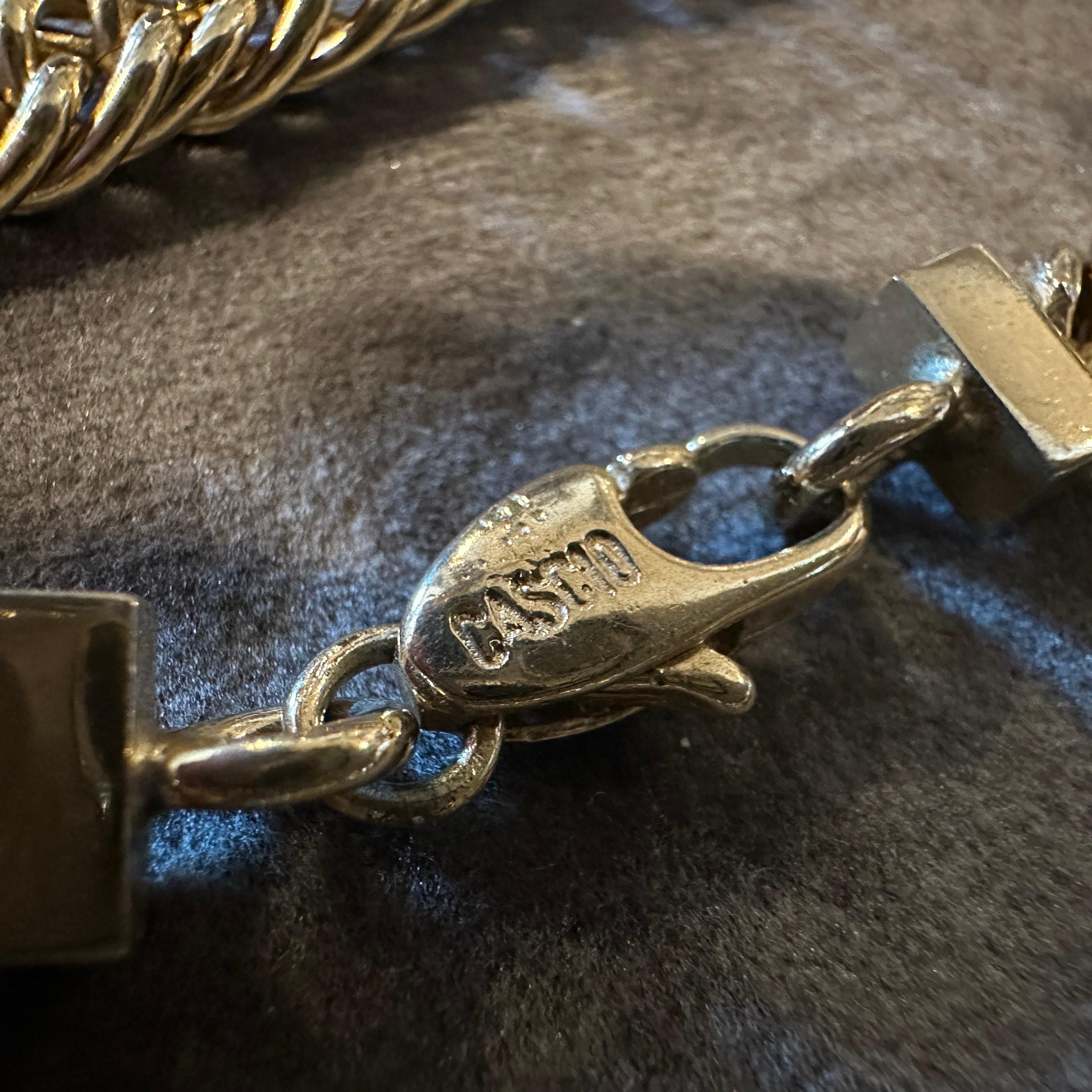 Joyería de fantasía de alta calidad de los años 80 Cadena italiana de Bijoux Cascio en venta 3