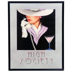 Vintage 1980s High Society Lithograph Print by Mal Watson