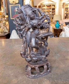 1980s Hindu Sculpture of a Multi-armed Goddess in Marble