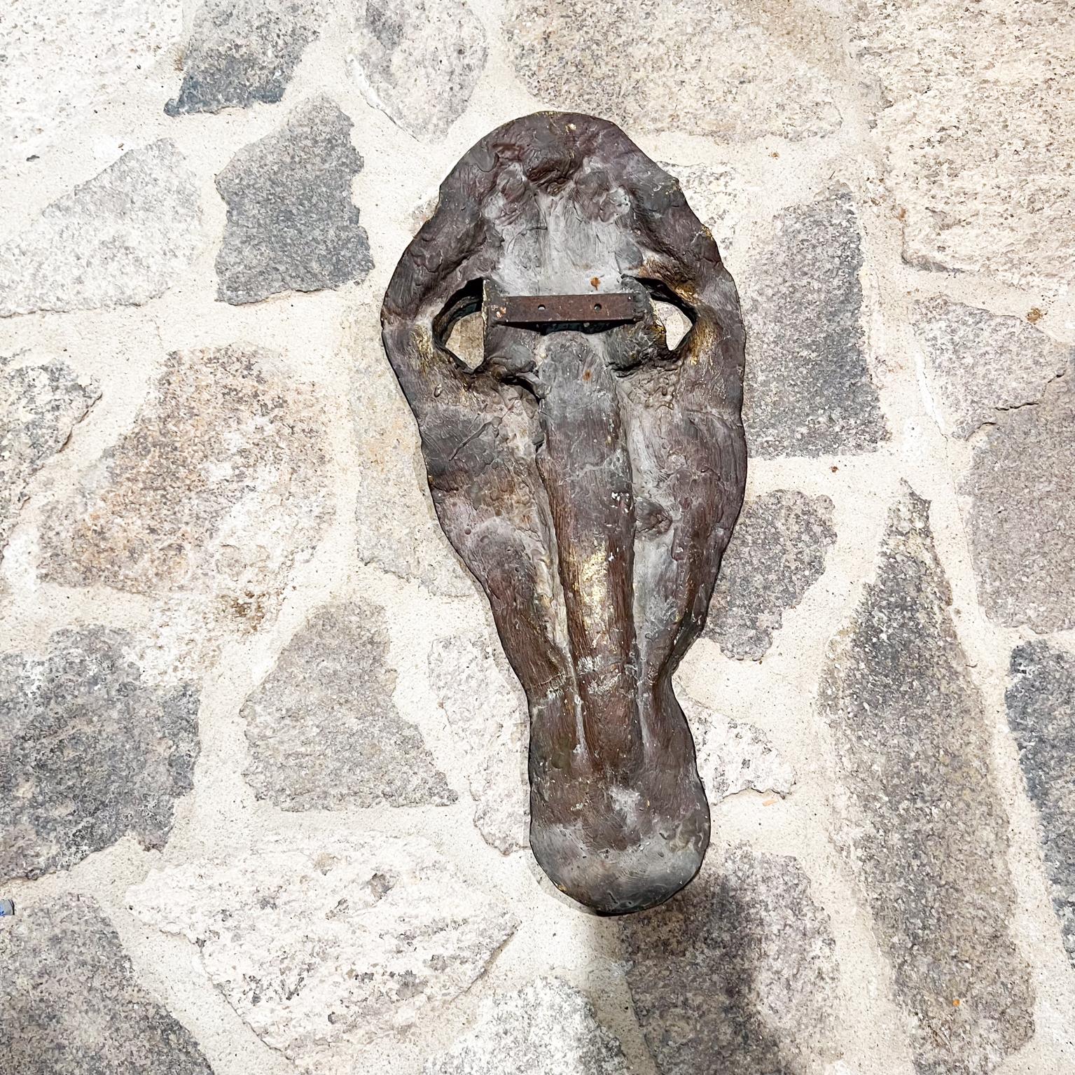 1980s Hippopotamus Head Bronze Skull Sculpture after Giacometti For Sale 3