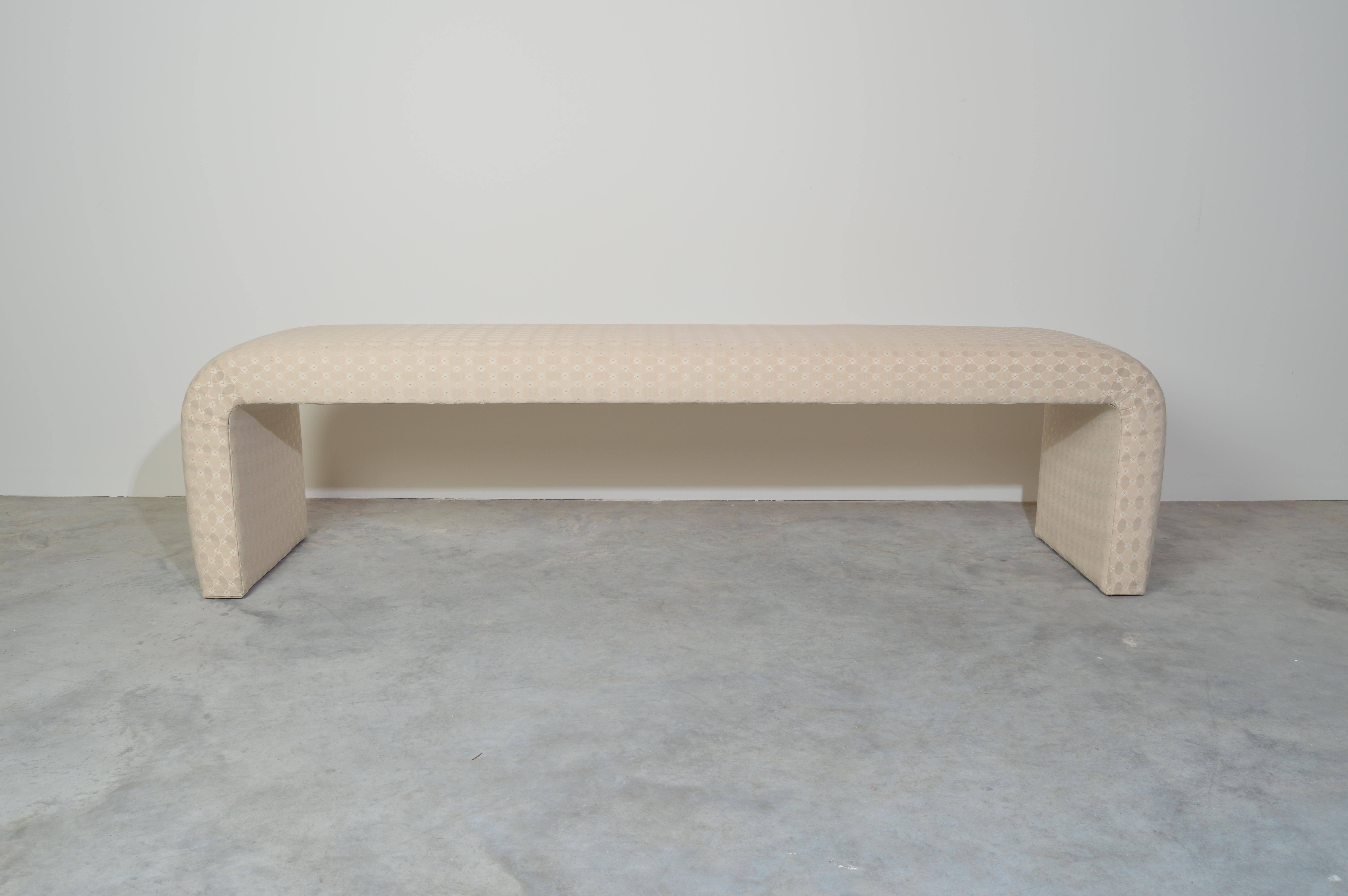 North American 1980s Hollywood Regency Contemporary Waterfall Bench