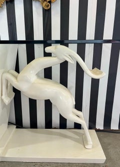 1980s Hollywood Regency Jumping Gazelle Console Table