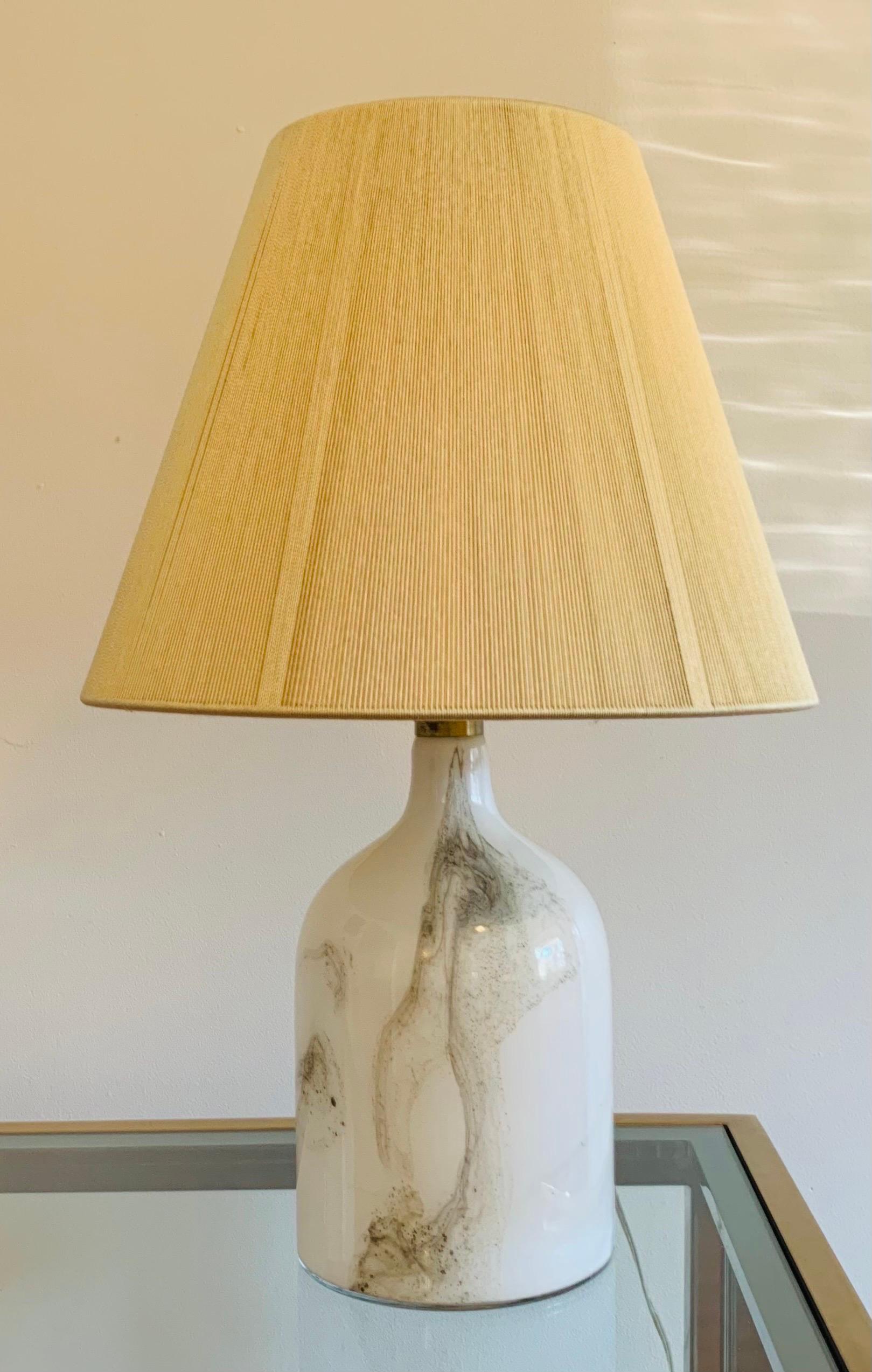 Late 20th Century 1980s Holmegaard ‘Symmetrisk’ Art Glass Table Lamp designed by Michael Bang For Sale