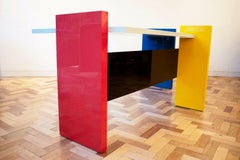 Scrivania anni '80 "Hommage a Mondrian" di Danilo Silvestrin per Rosenthal Memphis