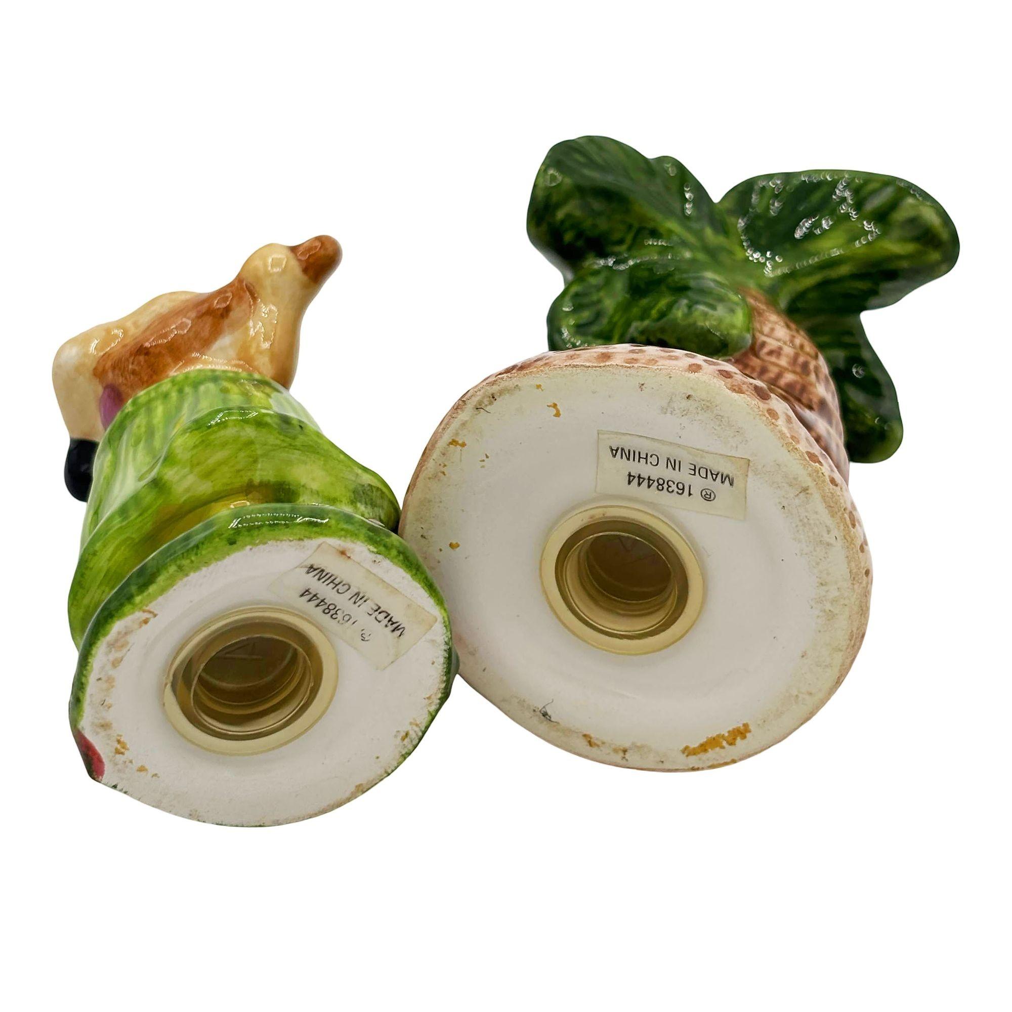 1980's Hula Girl & Palm Tree Keramik Tischplatte Matching Salz- und Pfefferstreuer Set (Ende des 20. Jahrhunderts) im Angebot