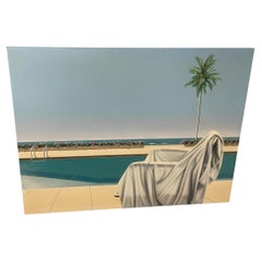 1980's Hyper realistic painting by Pierre Coulon