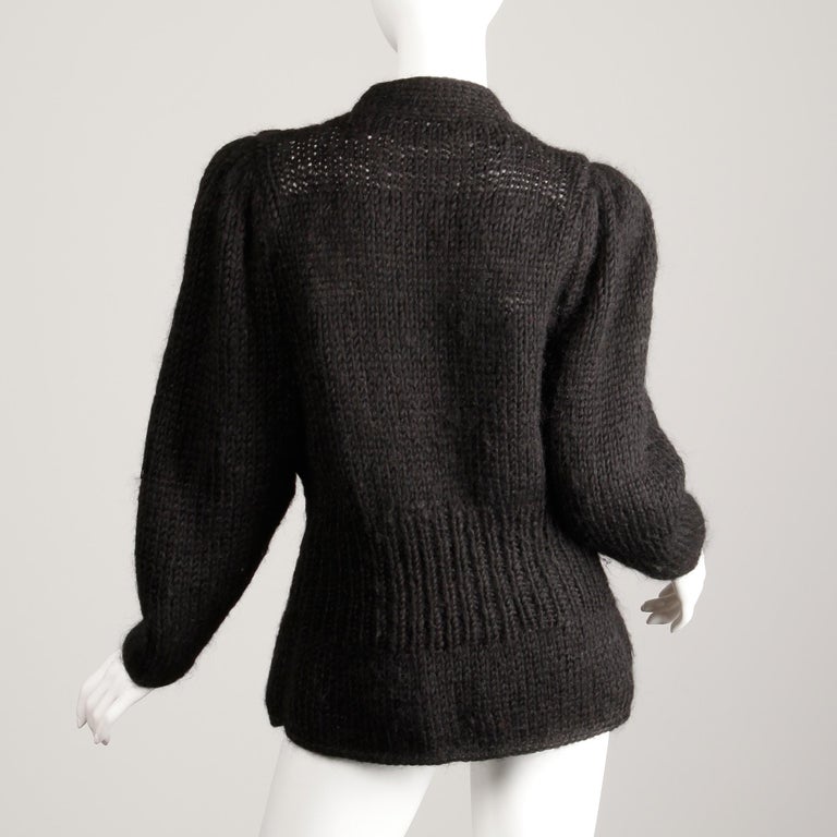 Vintage I.Magnin & Co. Embroidered Ivory Wool Sweater