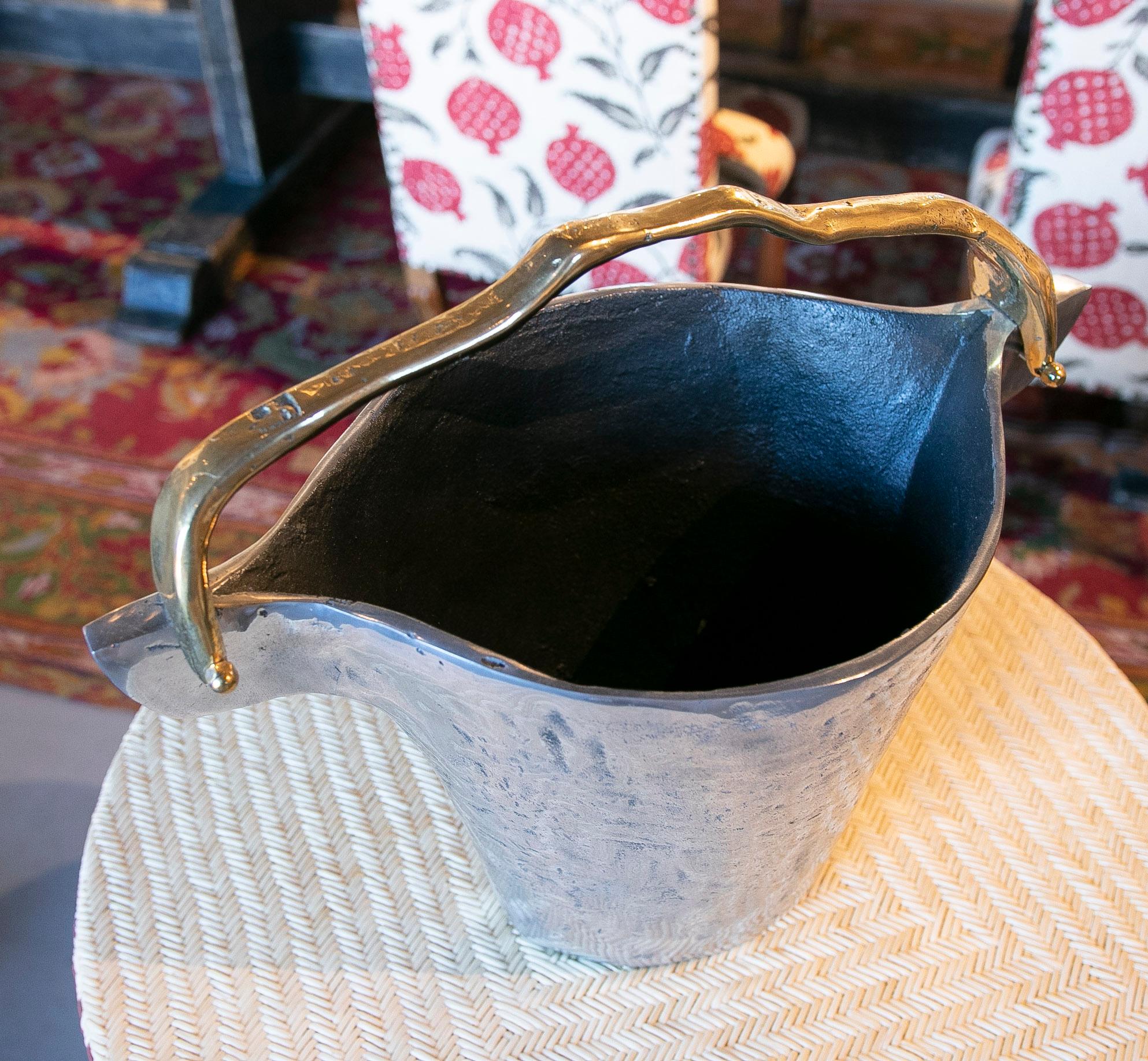 1980s Ice Bucket by the Artist David Marshall in Two-Coloured Bronze For Sale 2
