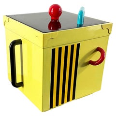 Retro 1980s Ice Bucket in the style of the Memphis Movement by Georges Briard USA