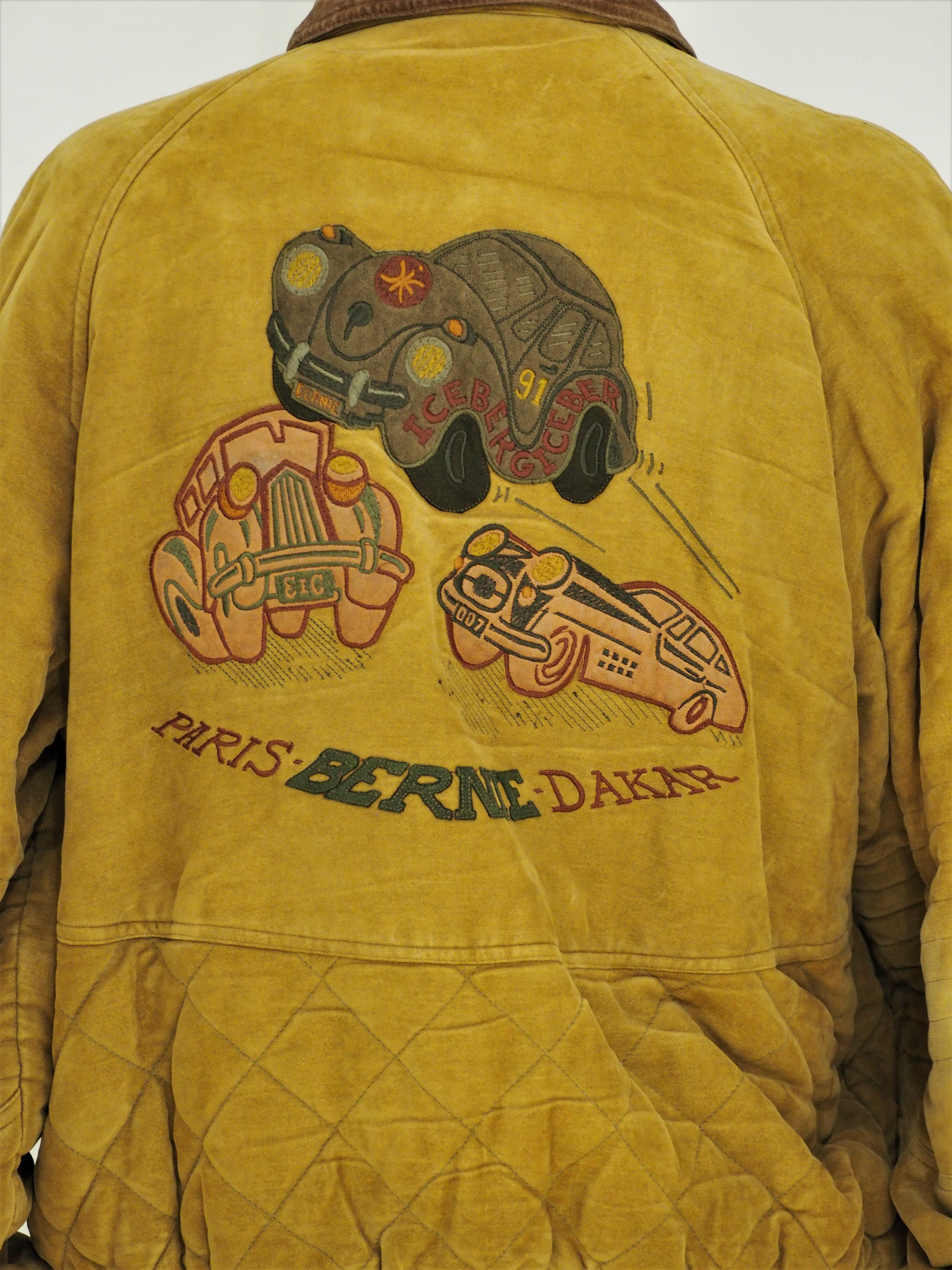 Uomo Bomber in lana Iceberg Paris Dakar anni '80