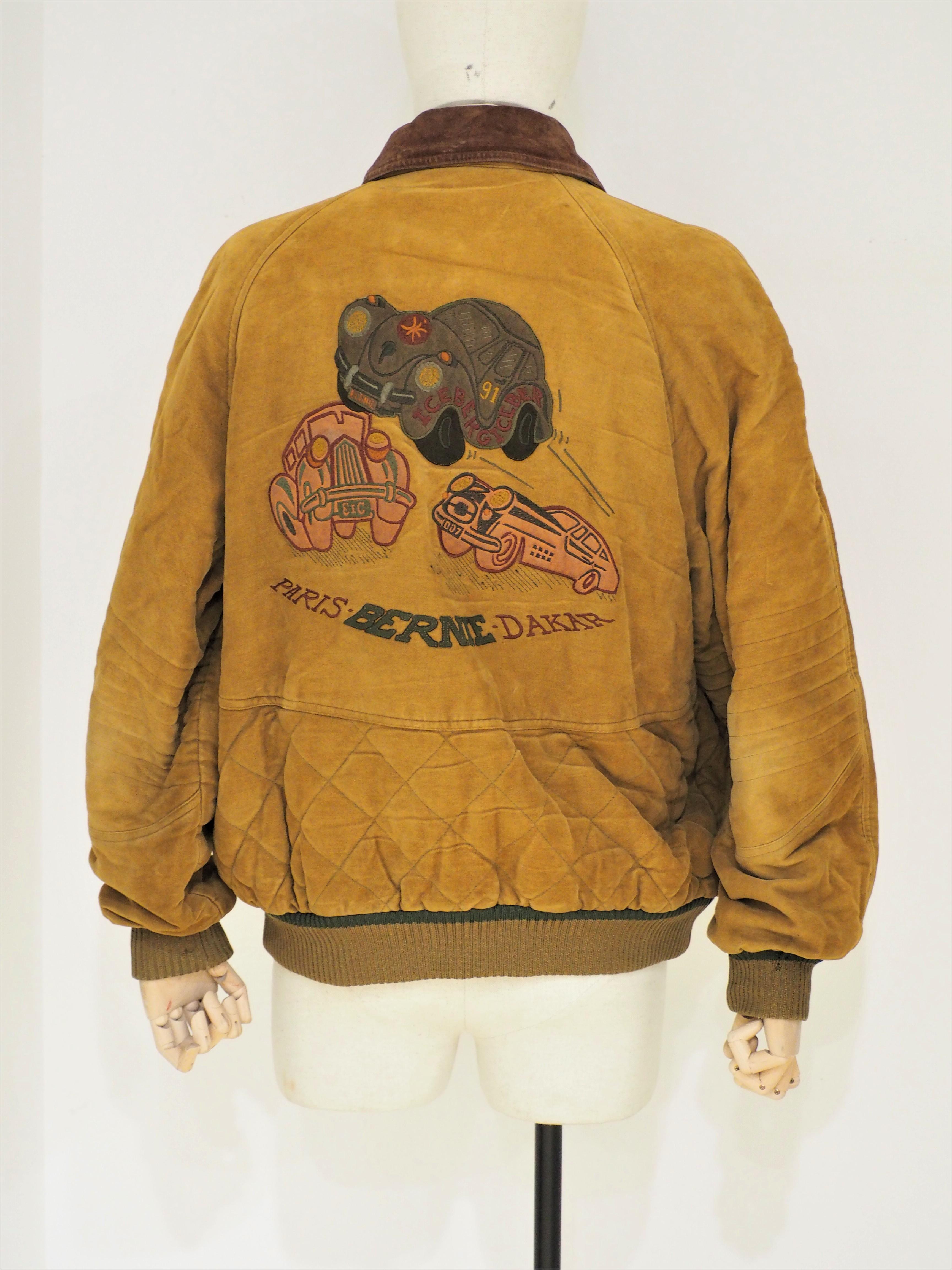 Bomber in lana Iceberg Paris Dakar anni '80 1