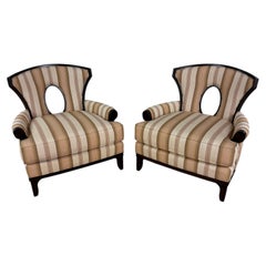 1980’s Iconic Club Chairs by Barbara Barry for Henredon, a Pair