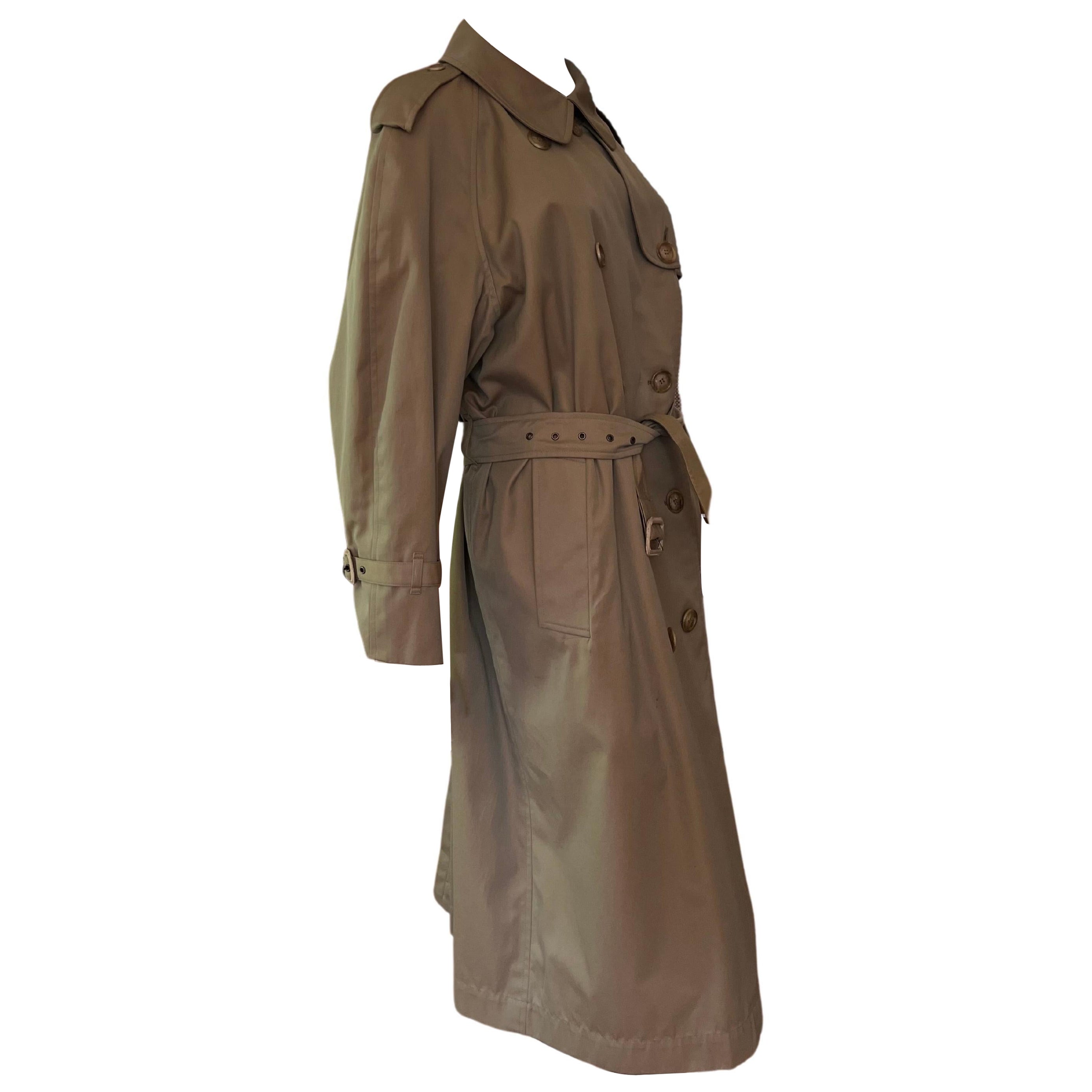 1980er Jahre Ikonischer Yves Saint Laurent-Trench aus Baumwolle 44Fr im Angebot