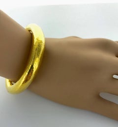 1980s Ilias Lalaounis Yellow Gold Bangle Bracelet and Torc Necklace