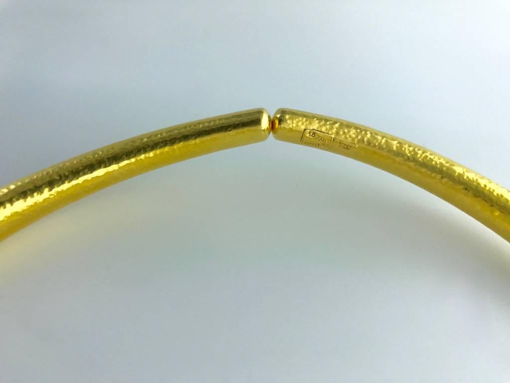 1980s Ilias Lalaounis Yellow Gold Bangle Bracelet and Torc Necklace 1