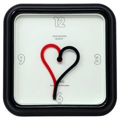 Horloge en forme de cœur imaginé de Ko Mizuyama pour Yachiyo, années 1980