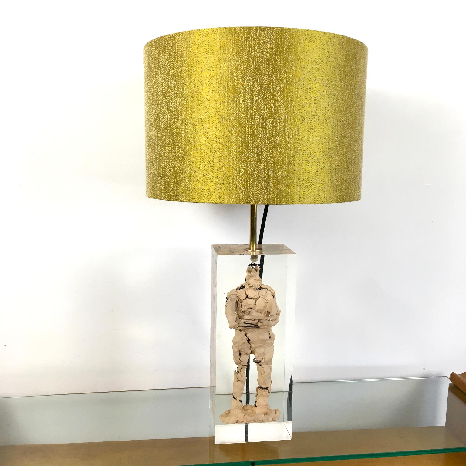  Lucite Table Lamp in a Manner of Maison Romeo Paris 1980s For Sale 4