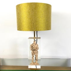 1980s Lucite Table Lamp in a Manner of Maison Romeo Paris