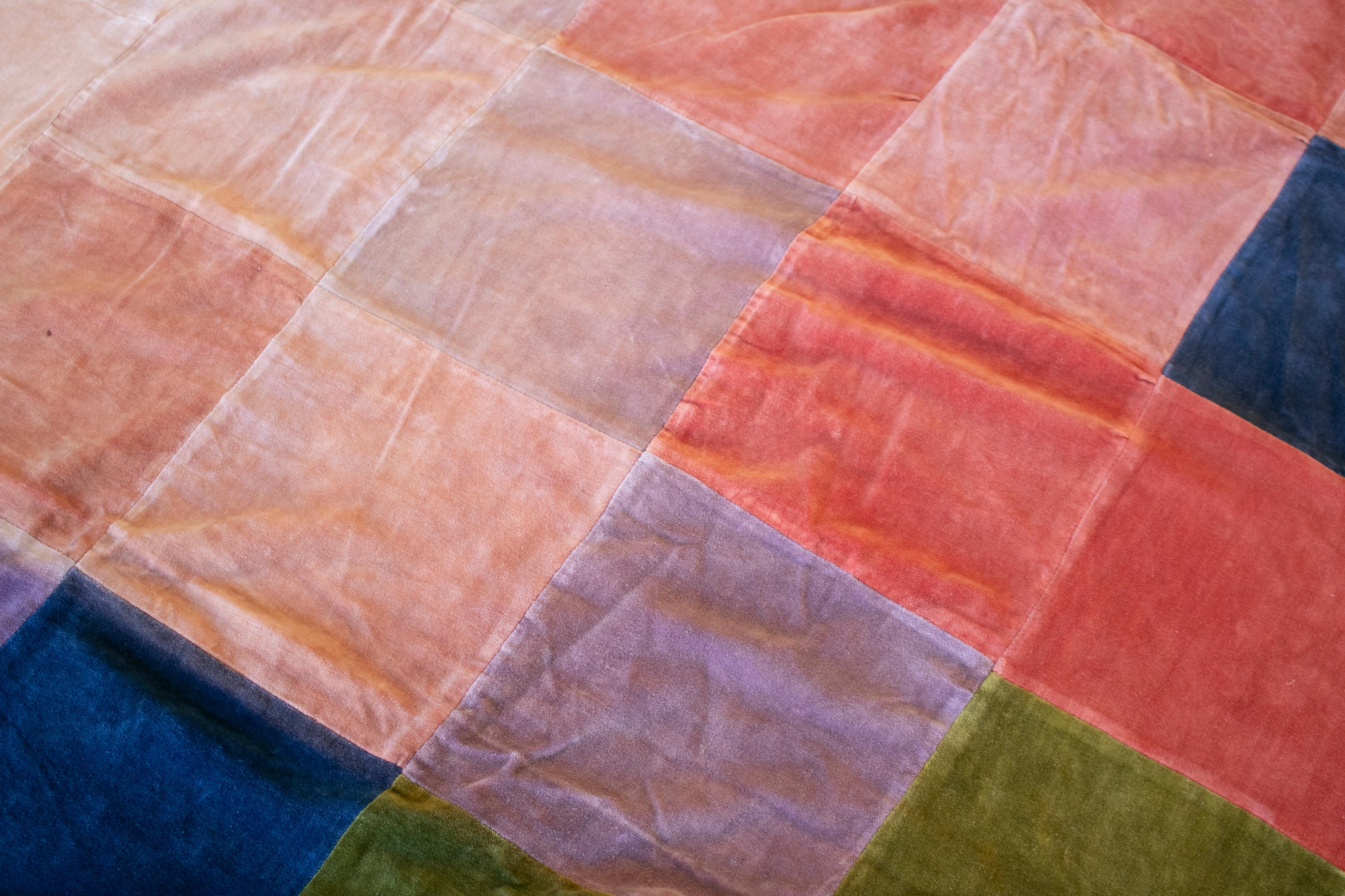 Arazzo patchwork indiano degli anni '80 cucito a mano in vendita 9