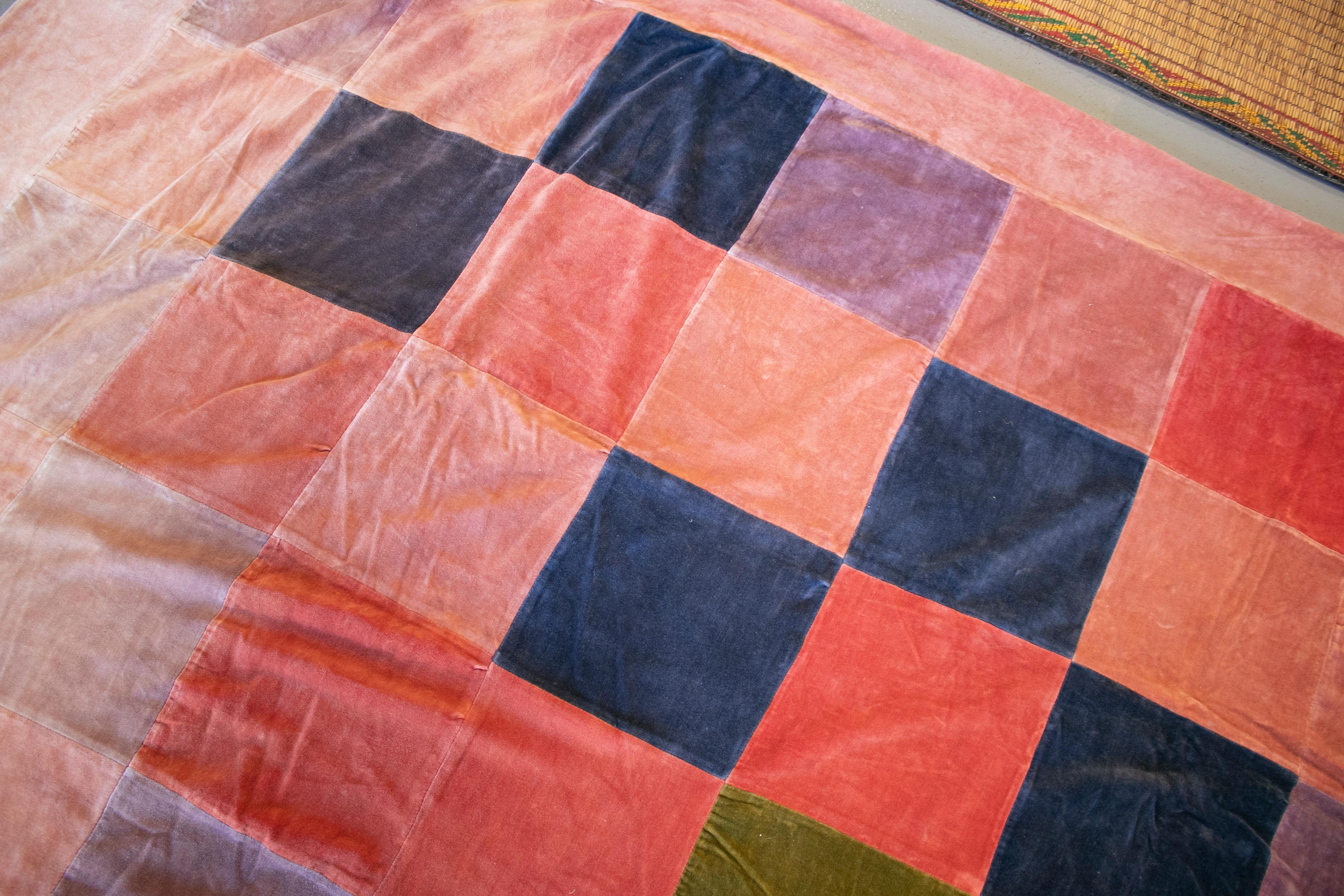 1980s Indian Hand Sewn Patchwork Tapestry For Sale 10