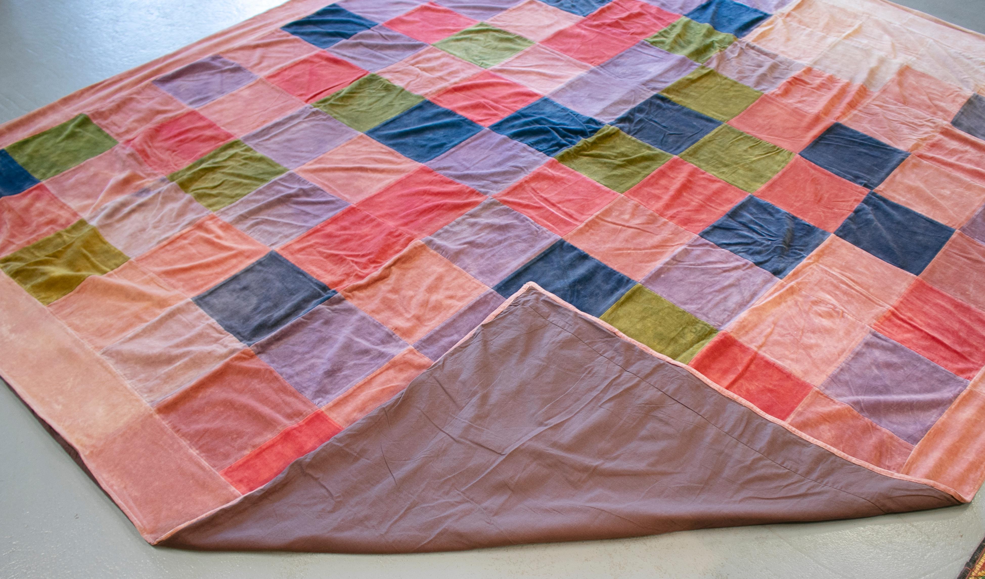 Arazzo patchwork indiano degli anni '80 cucito a mano in vendita 13
