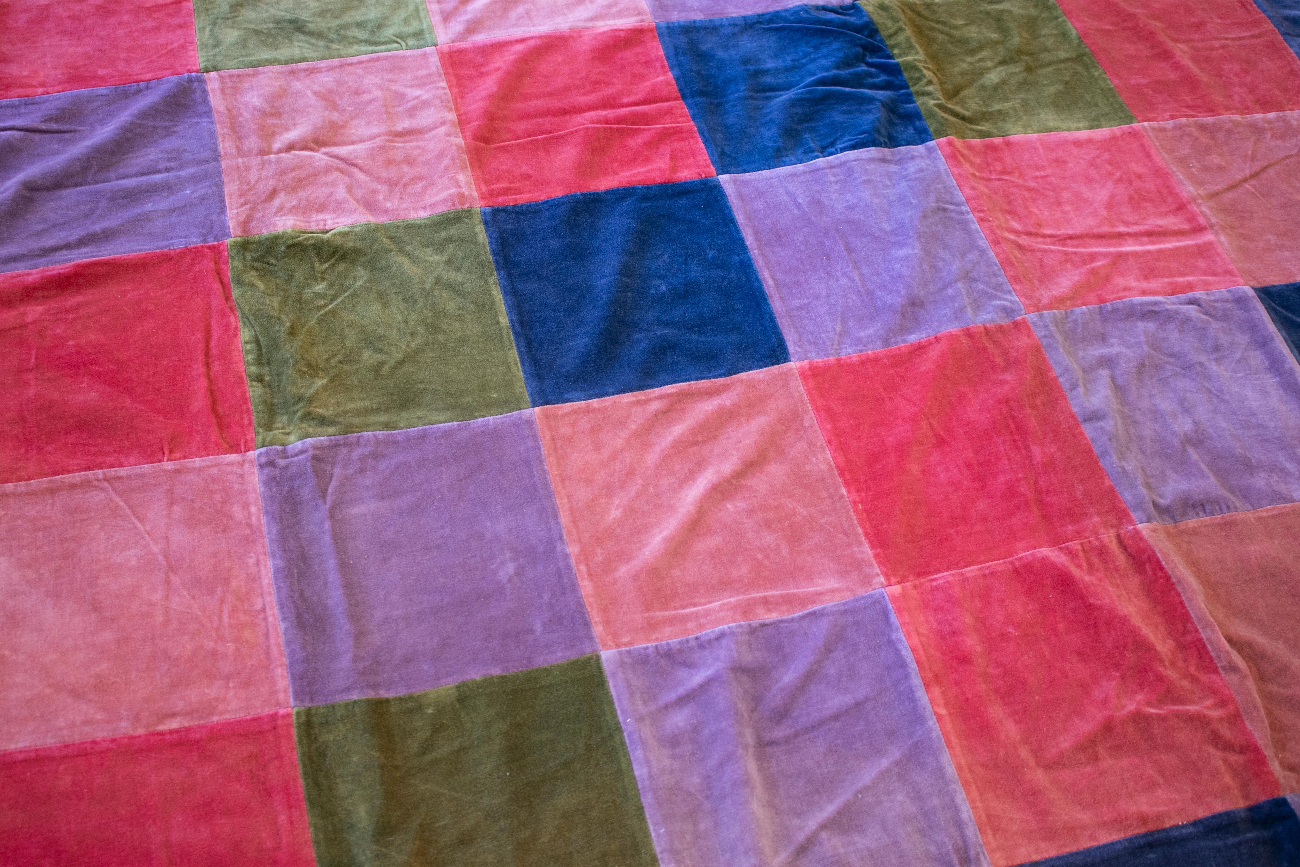 1980s Indian Hand Sewn Patchwork Tapestry For Sale 3