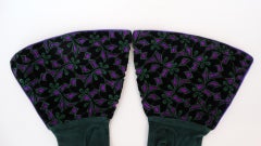 1980s Isabel Canovas Gauntlet Gloves with Cut Out Floral Motif