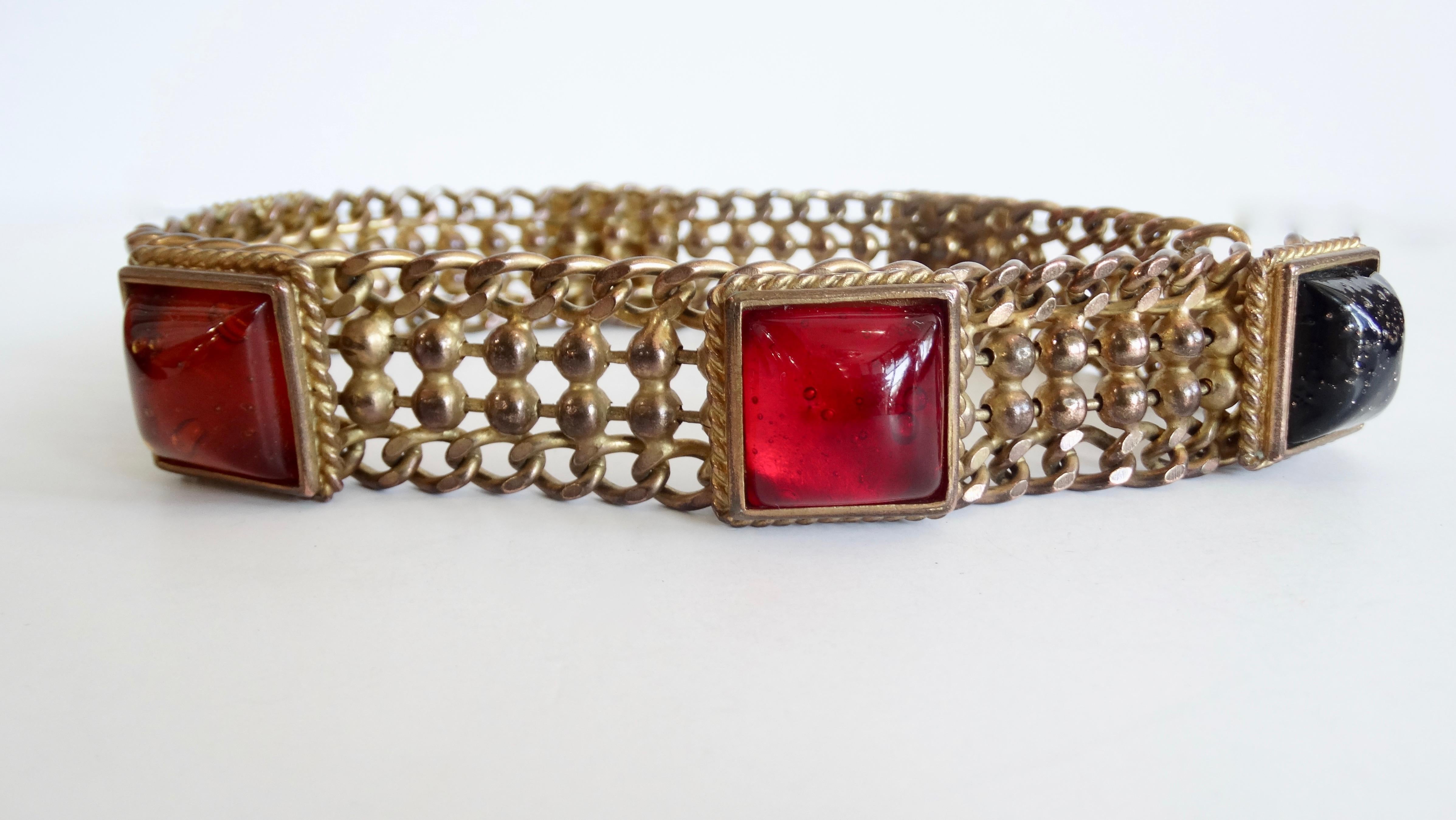  Isabel Canovas 1980s Gripoix Multi-Chain Choker In Good Condition In Scottsdale, AZ