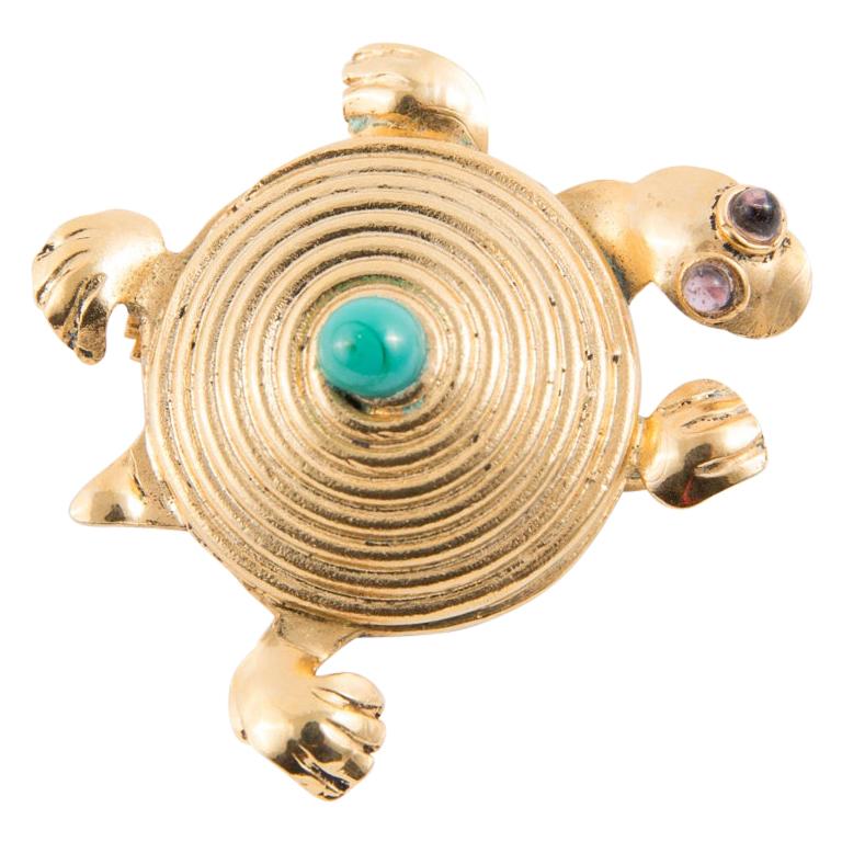 1980s Isabel Canovas Turtle Rosalie Brooch