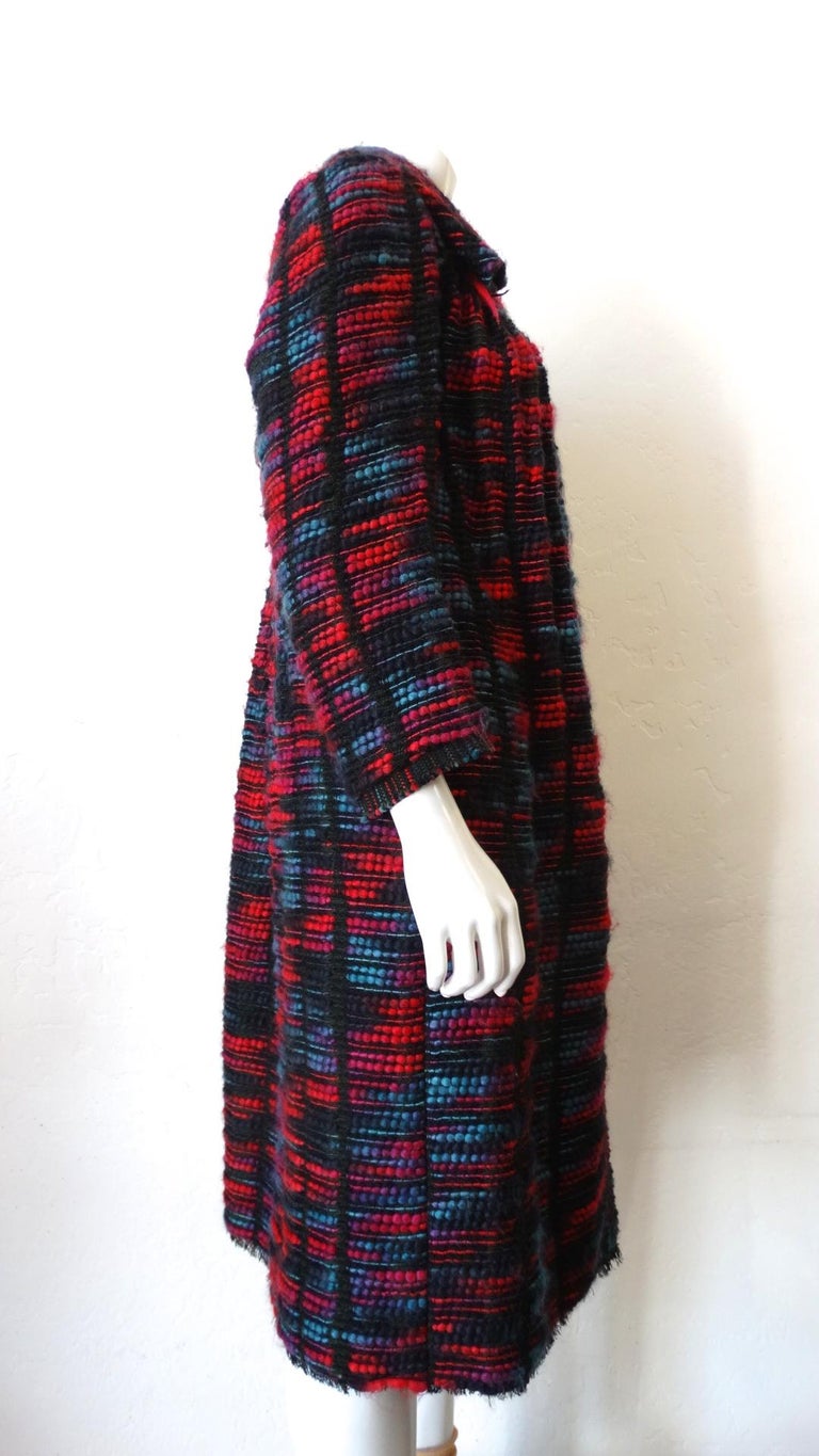 1980s Isabel Toledo Handwoven Silk Coat at 1stDibs | belted peacoat