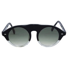 1980er Jahre Issey Miyake Schwarze und klare Sonnenbrille