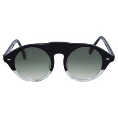 1980s Issey Miyake Black and Clear Sunglasses 