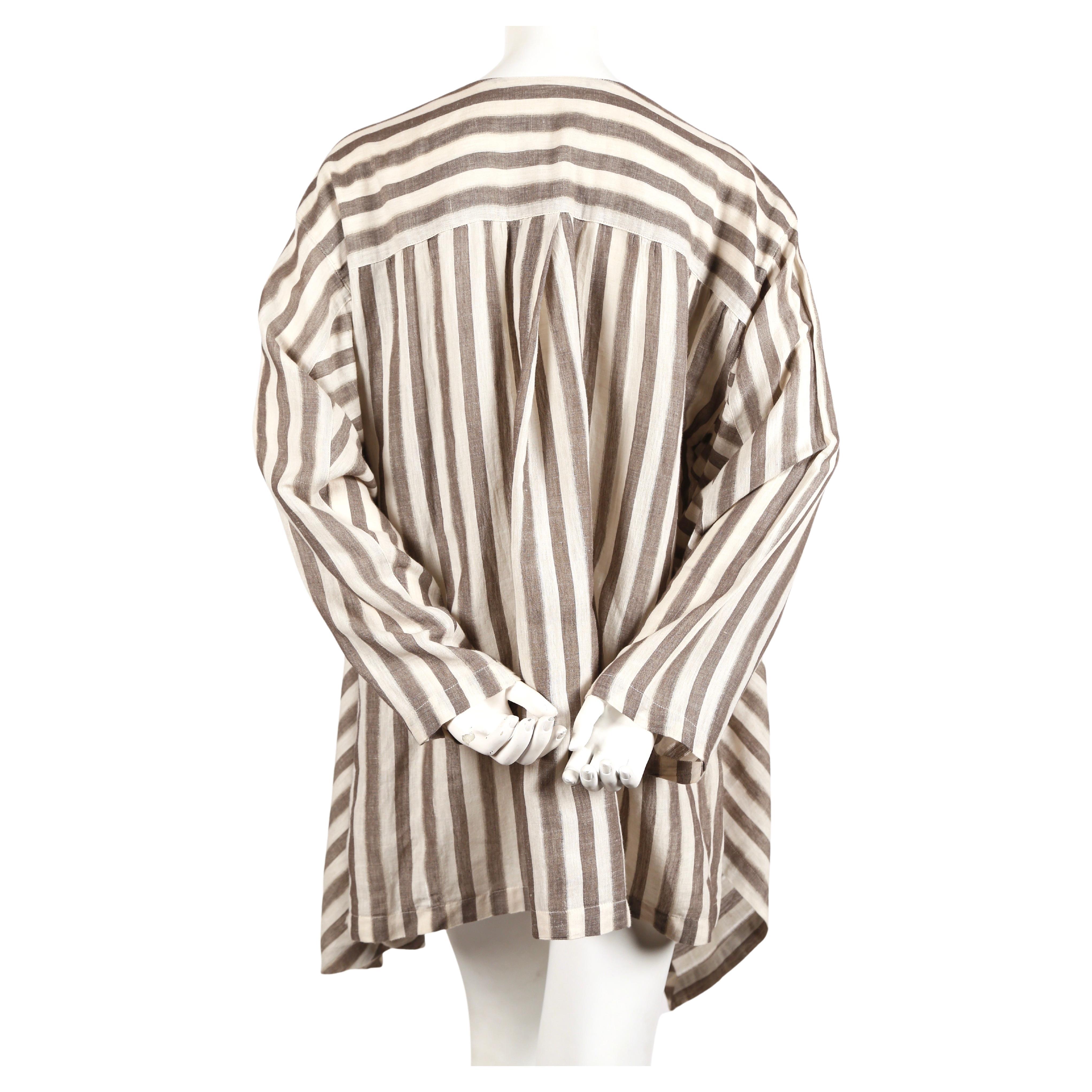 Women's or Men's 1980's ISSEY MIYAKE lightweight striped cotton jacket
