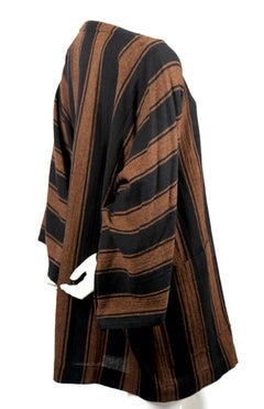 1980's ISSEY MIYAKE PLANTATION striped wool tunic dress
