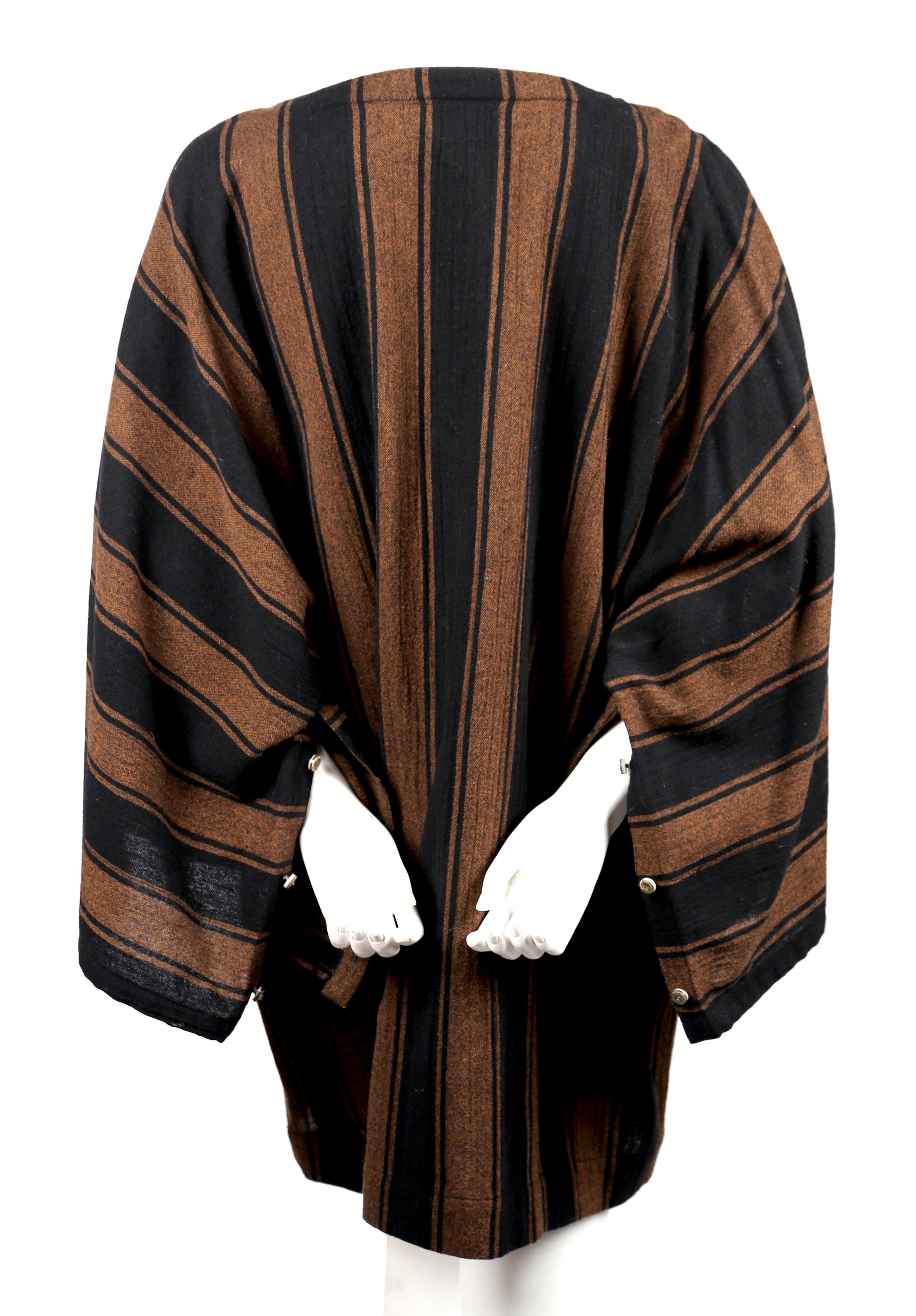 Women's or Men's 1980's ISSEY MIYAKE PLANTATION striped wool tunic dress