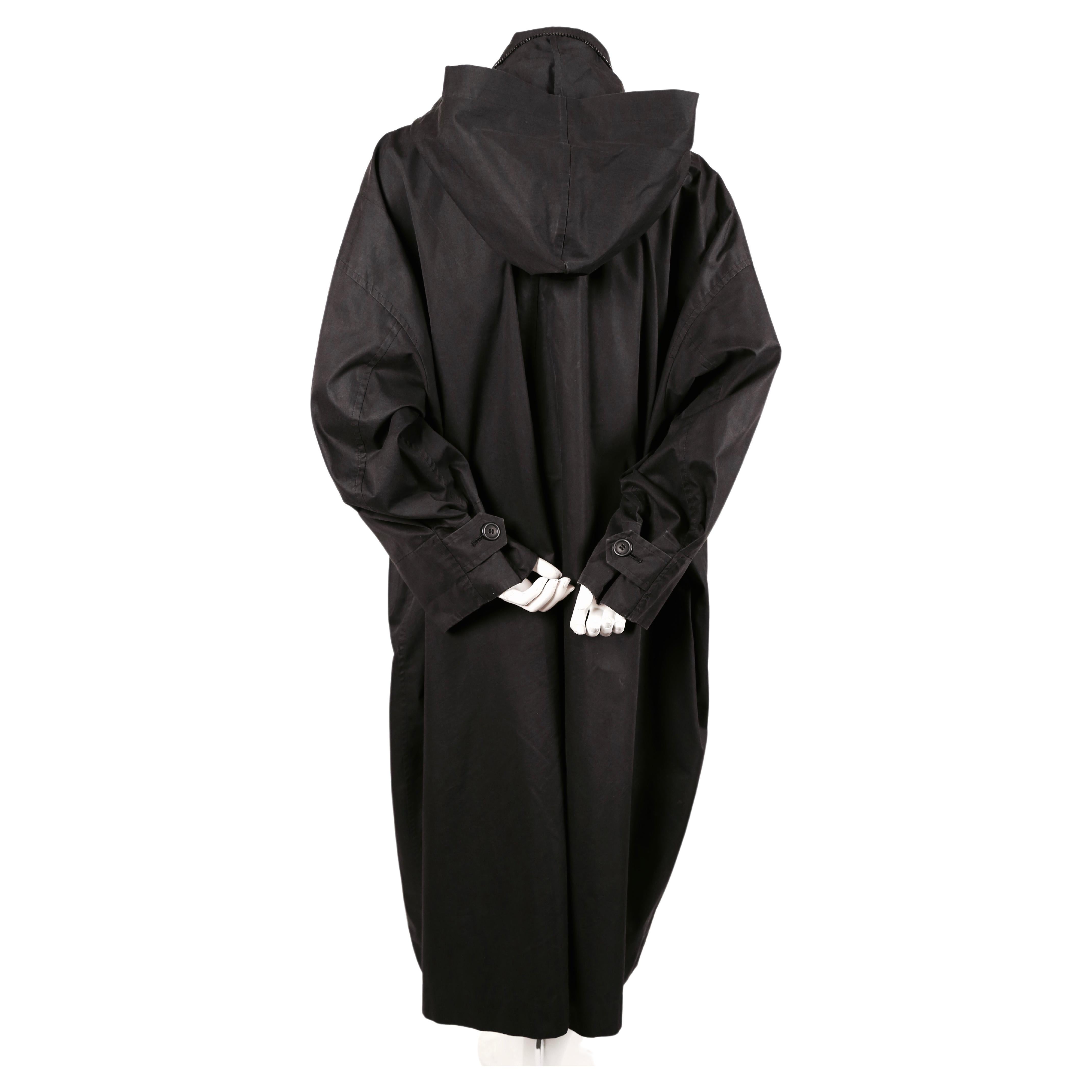 Women's or Men's 1980's ISSEY MIYAKE slate grey hooded windcoat