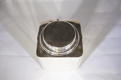 1980s Italian Architectural Brass and Chrome Wine Chiller and Ice Bucket