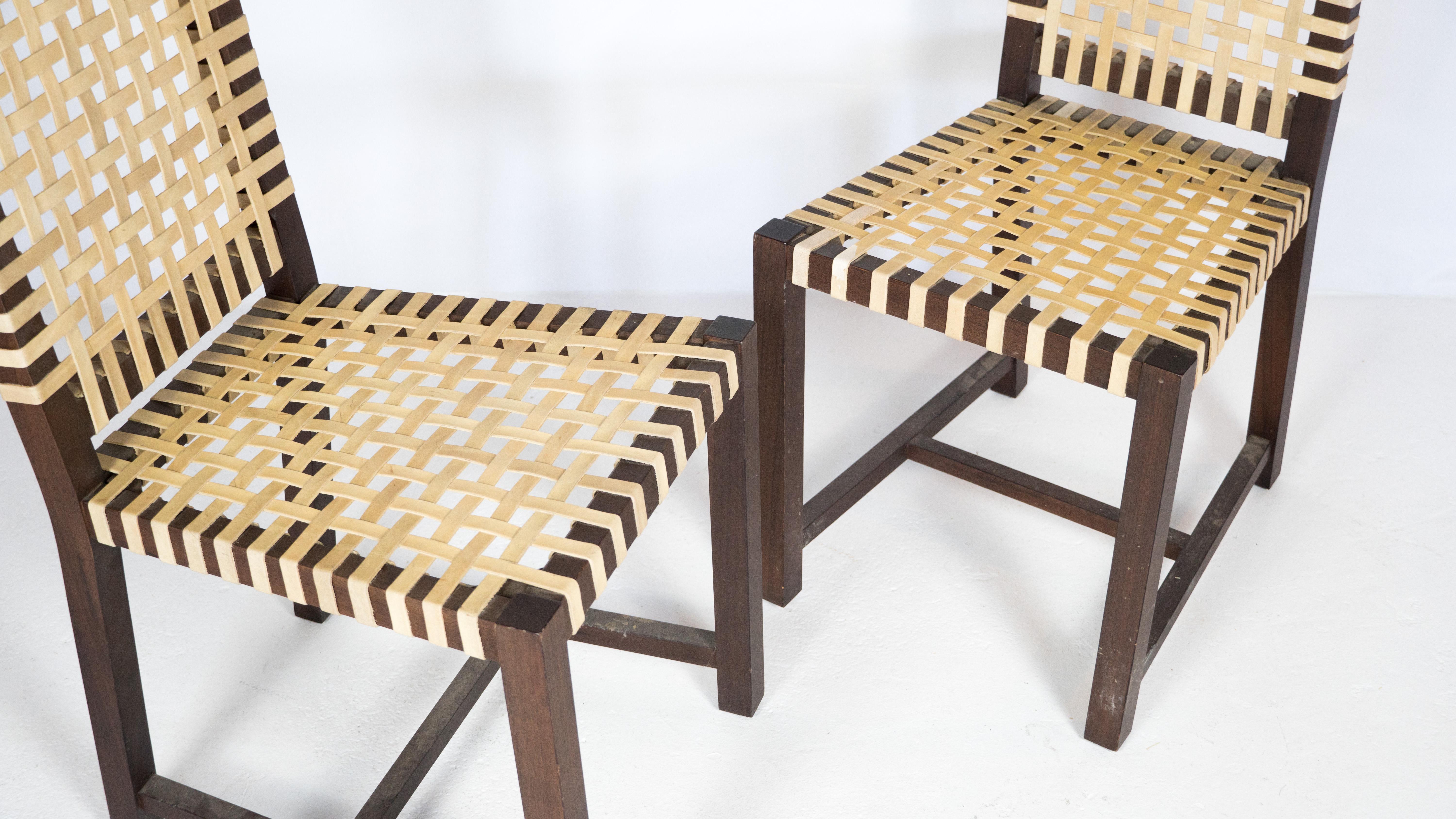 1980s Italian Architectural Otto 121' High Back Chairs by Paola Navone for Gerva For Sale 6