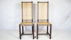 1980s Italian Architectural Otto 121' High Back Chairs by Paola Navone for Gerva