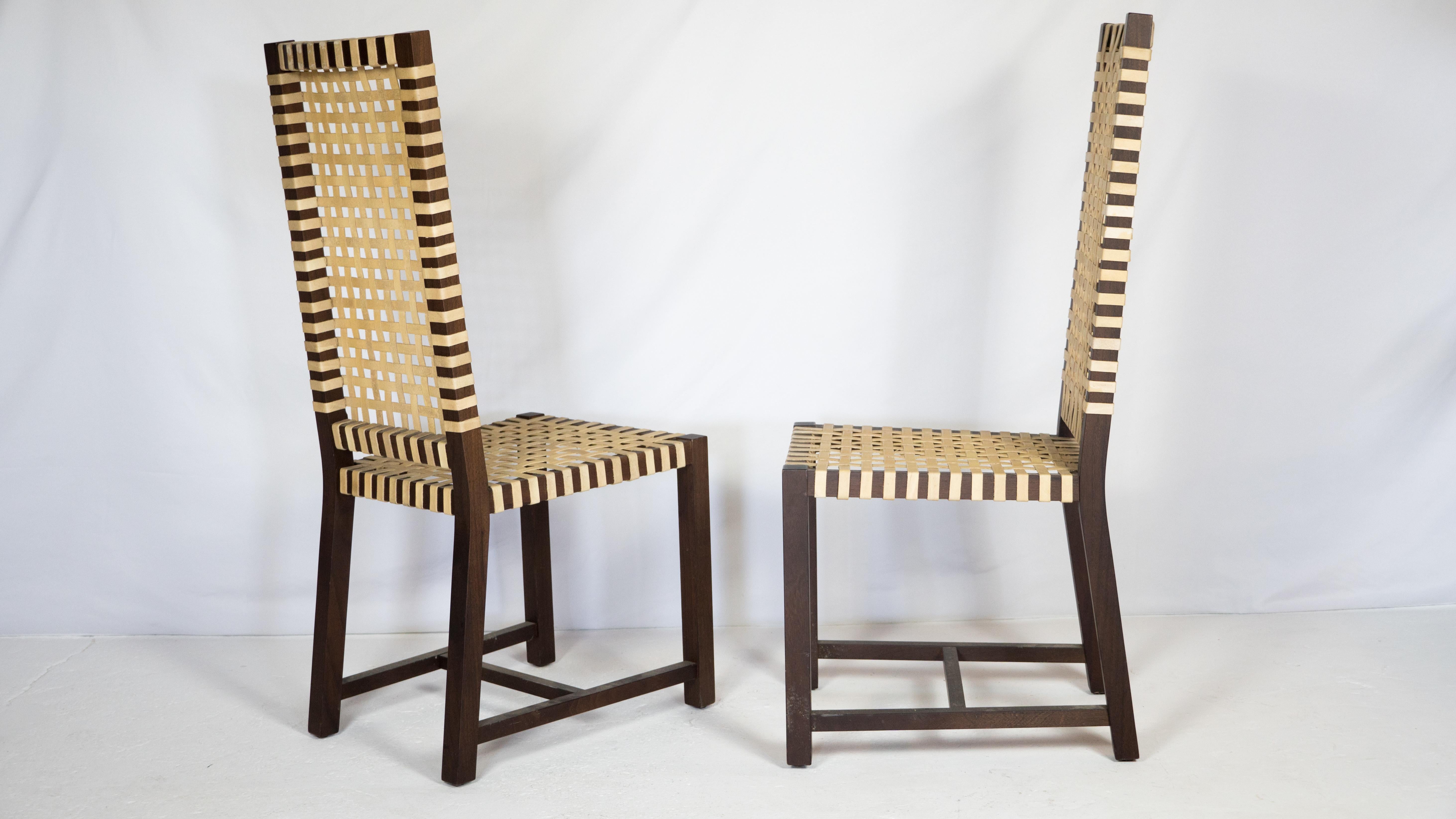 Late 20th Century 1980s Italian Architectural Otto 121' High Back Chairs by Paola Navone for Gerva For Sale