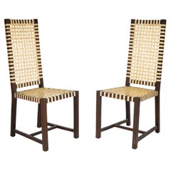 Vintage 1980s Italian Architectural Otto 121' High Back Chairs by Paola Navone for Gerva