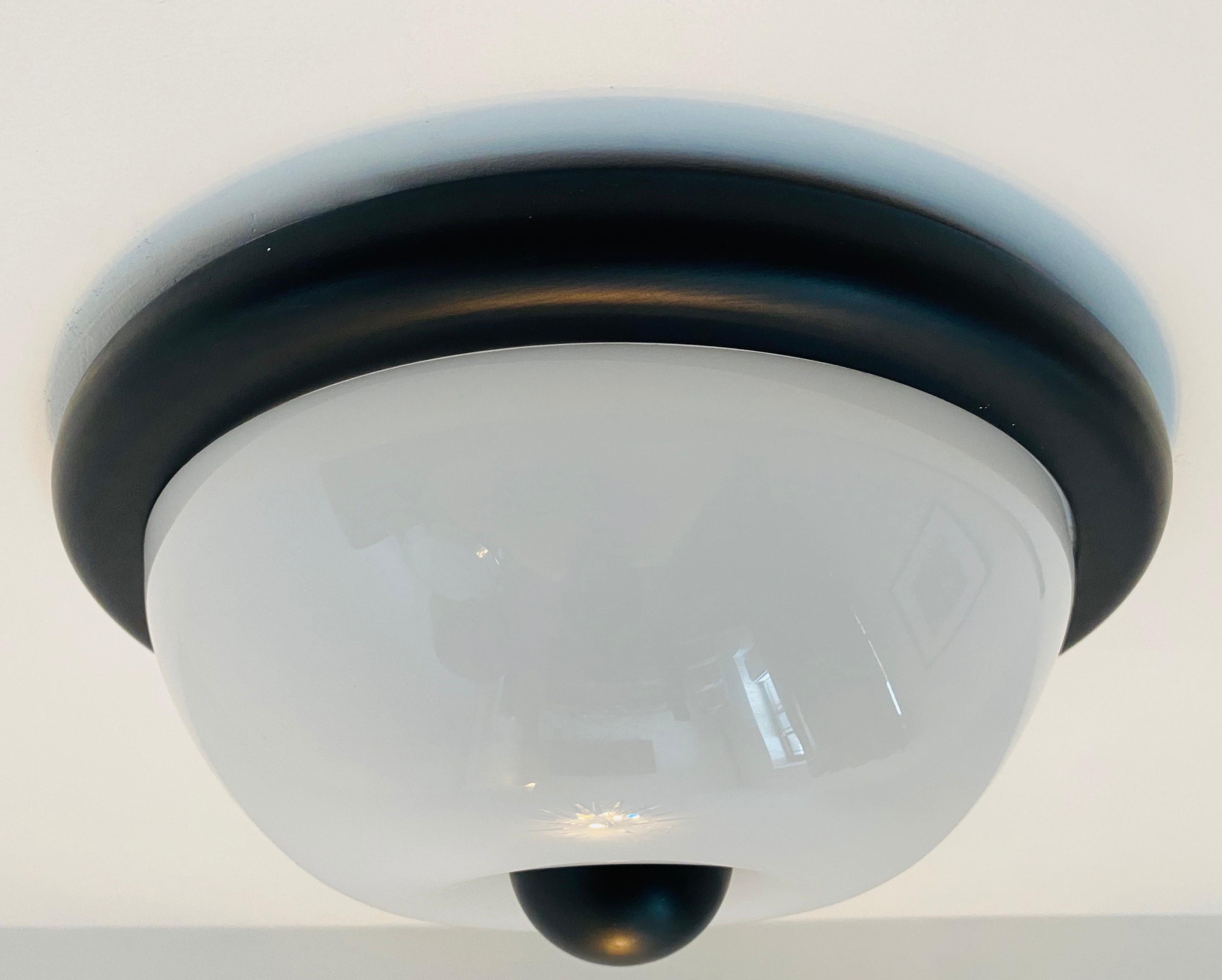 Post-Modern 1980s Italian Art Tech Fabbian Flush Light Sconce For Sale