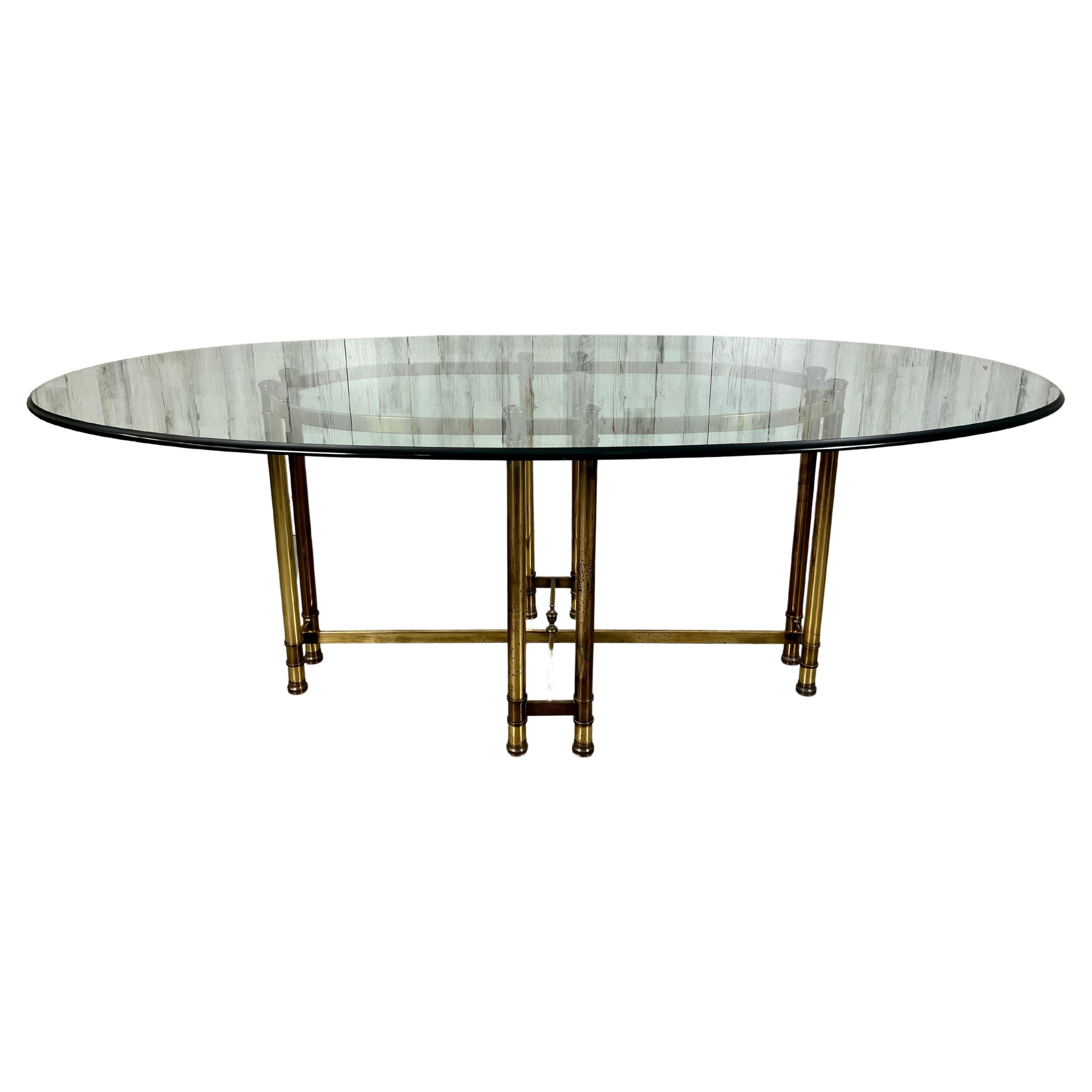 Glass and Brass Italian Dining Table For Sale at 1stDibs glass and