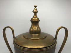 1980s Italian Brass Lidded Urn