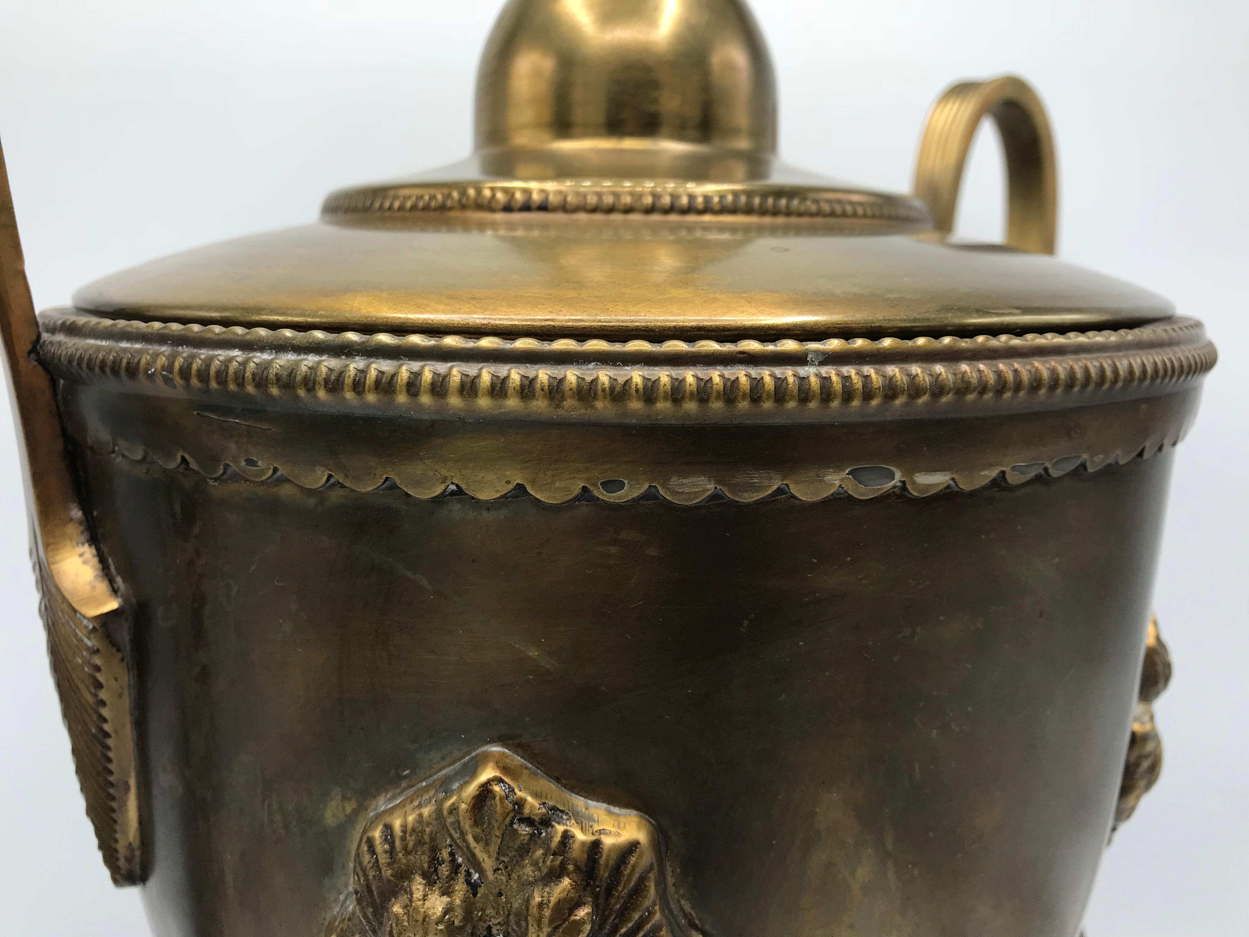 1980s Italian Brass Lidded Urn For Sale 3