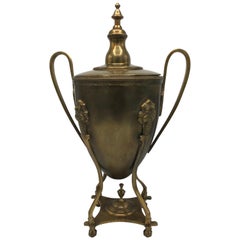 Vintage 1980s Italian Brass Lidded Urn